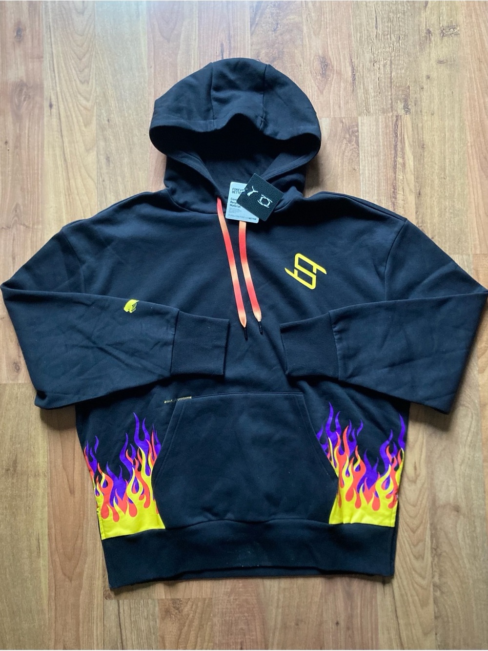 NWT Puma Hoodie Black Stewie X Fire Pullover Mens Women’s M Oversized